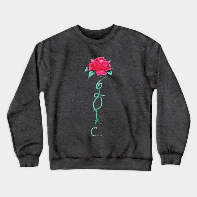 Rose Tattoo Crewneck Sweatshirt by alifefullofsweetthings